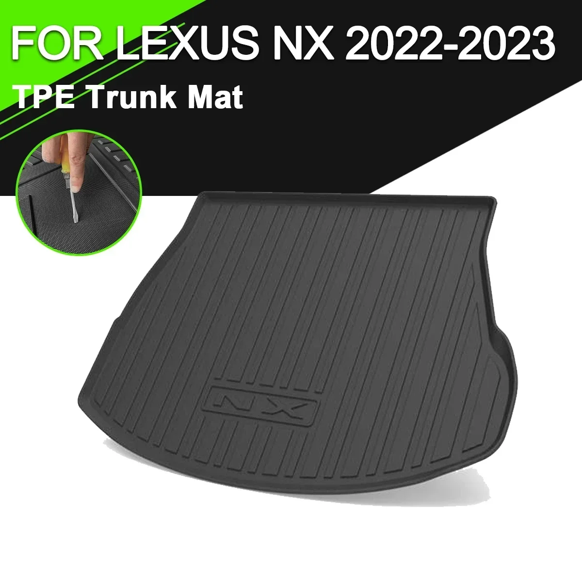 

Car Rear Trunk Cover Mat Rubber TPE Non-Slip Waterproof Cargo Liner Accessories For LEXUS NX 2022-2023