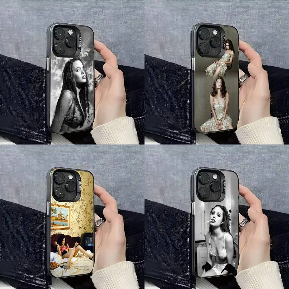 

Star Girl A-Angelina Jolie Phone Case For iPhone 16,15,14,13,12,11,Mini,Pro,E,SE4,XS,MAX Black IMD Box