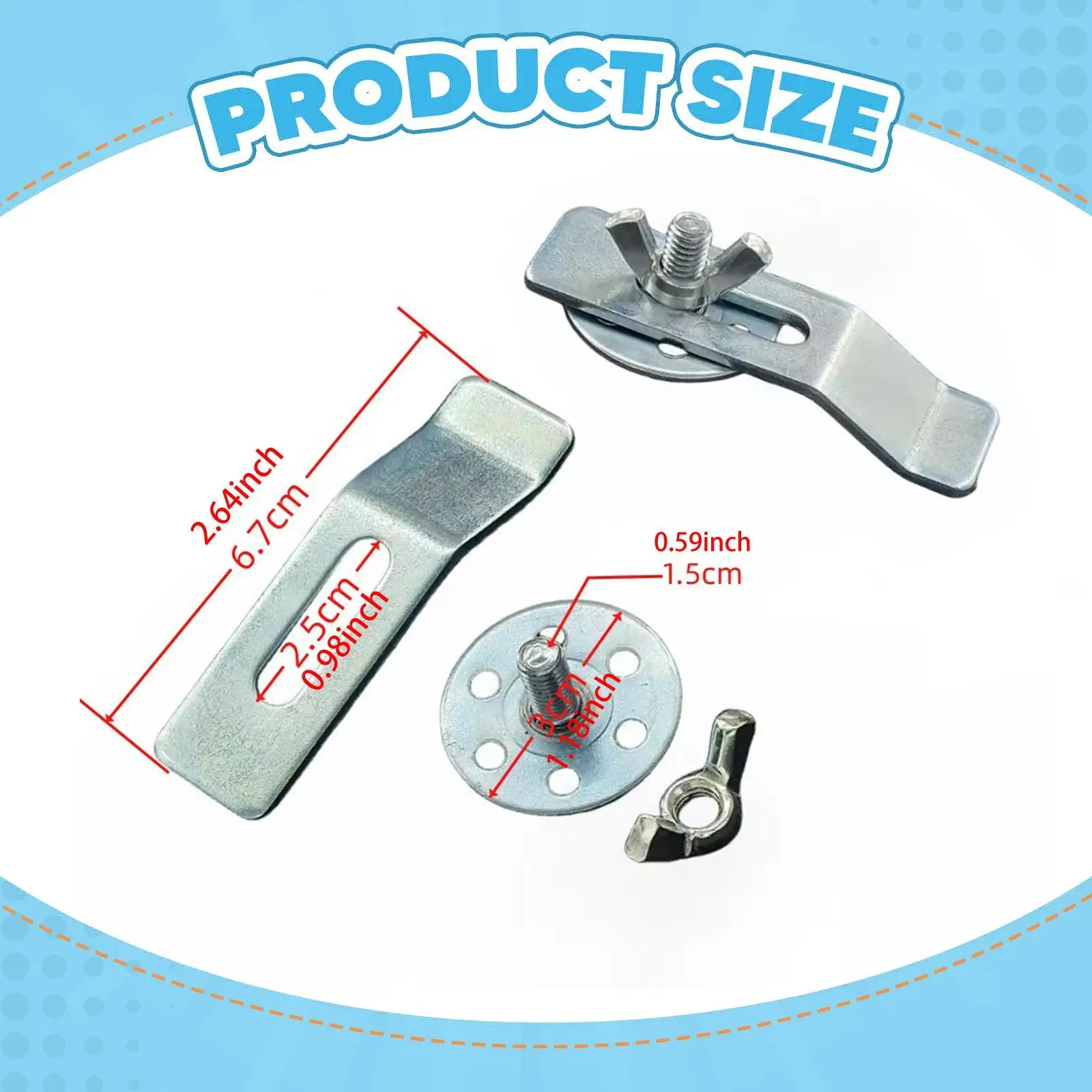 10 Pieces Undermount Sink Clips Parts Ceramic Washbasin Clips for Countertop