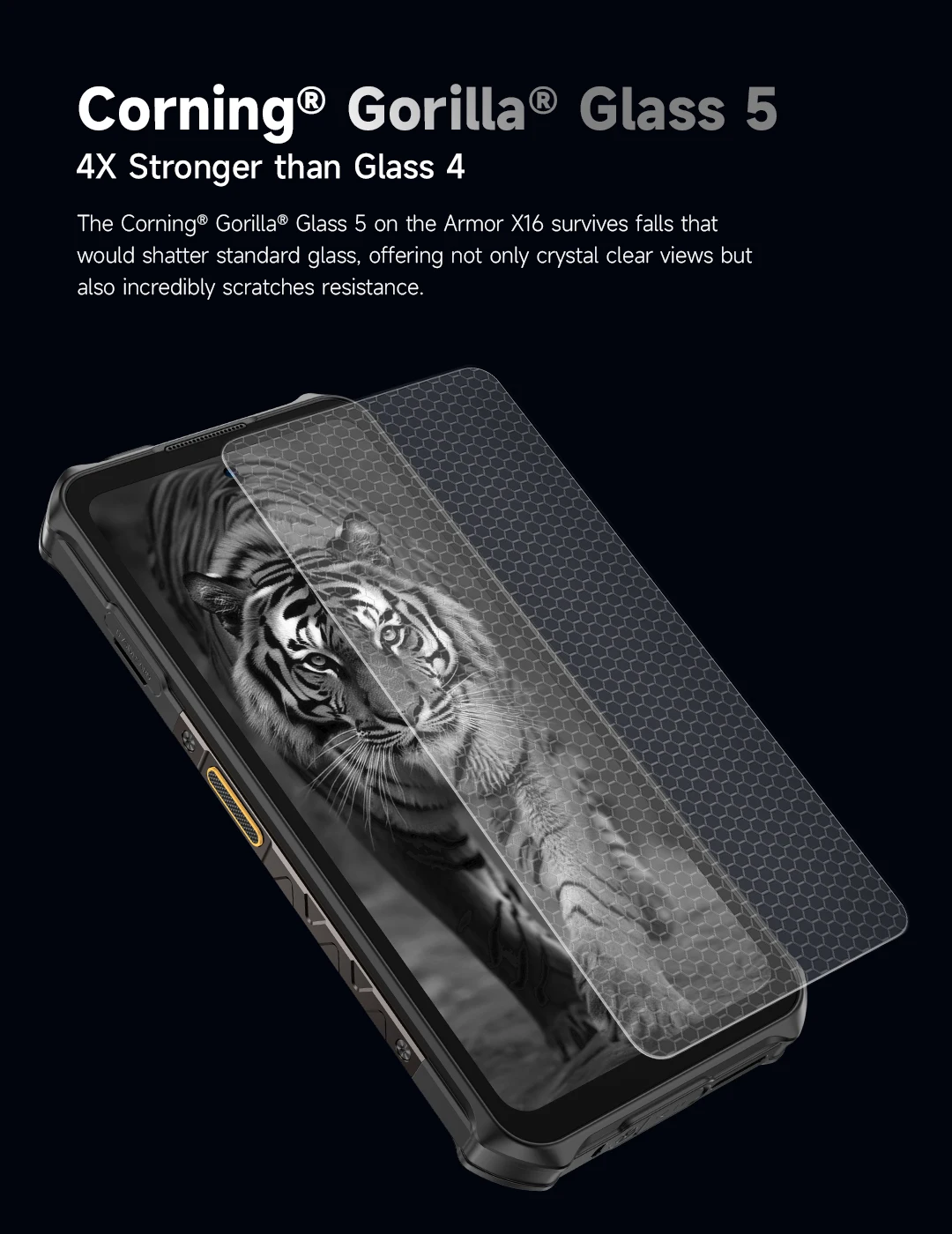Ulefone Armor X16 4G Rugged Phone Smartphone Android 15 Up to 12GB+128GB 10360mAh Glare Flashlight 48MP Main Camera