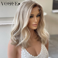 Ash Blonde Body Wave 100% Real Human Hair Wig Cream Blonde 13x6 Lace Wig 210% Density Pre Cut Ready To Wear Brazilian Hair Wigs