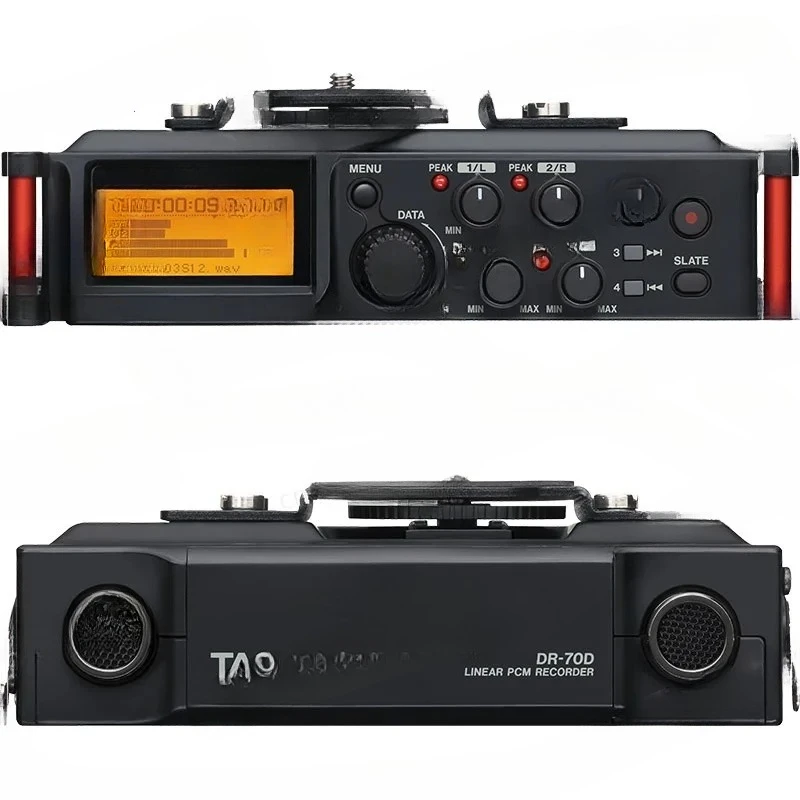 4-Channel DSLR Audio Recorder Four-Channel Recorder And Mixer Four XLR Microphone Inputs DR-70D With Phantom Power