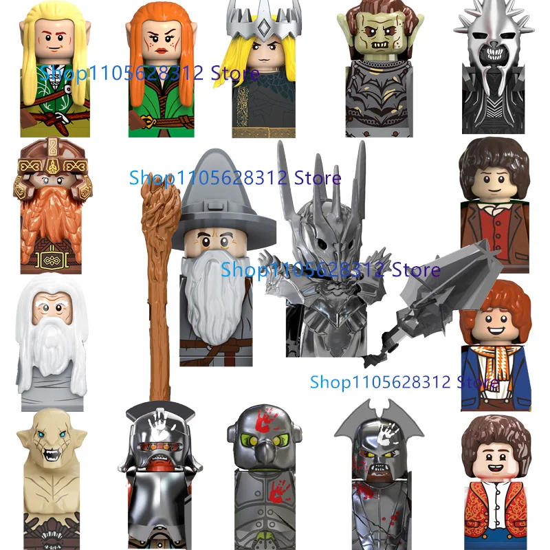 Nuevas figuras de El Señor de los Anillos, modelo Sauron, Goblin, Gandalf, Uruk-hai, figuras de acción, mini bloques de construcción, juguetes, regalos