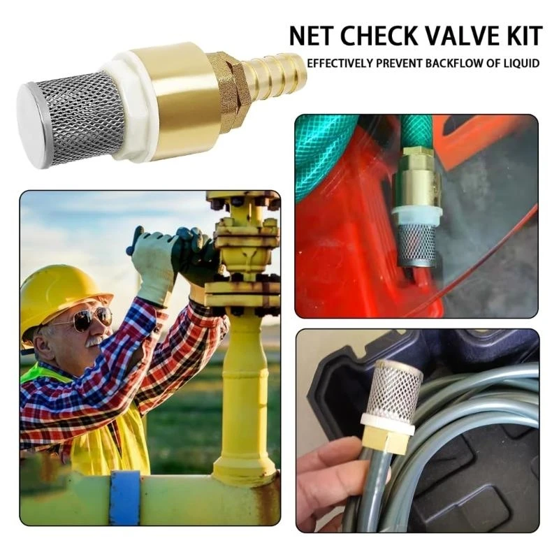 

Check Valves for Suction Hose Screw Thread 1/2Inch Brass Foot Valves with Hose Connection for Handle Garden