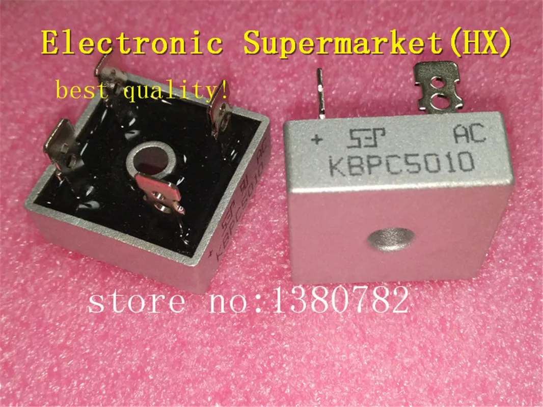 

Free shipping 10pcs/lot KBPC5010 5010 BRIDGE DIODE GPP 50A 1000V KBPC In stock!