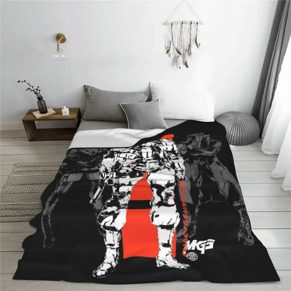 MGS Snake Metal Gear Solid Blankets Fleece Winter Portable Ultra-Soft Throw Blankets for Bedding Car Plush Thin Quilt