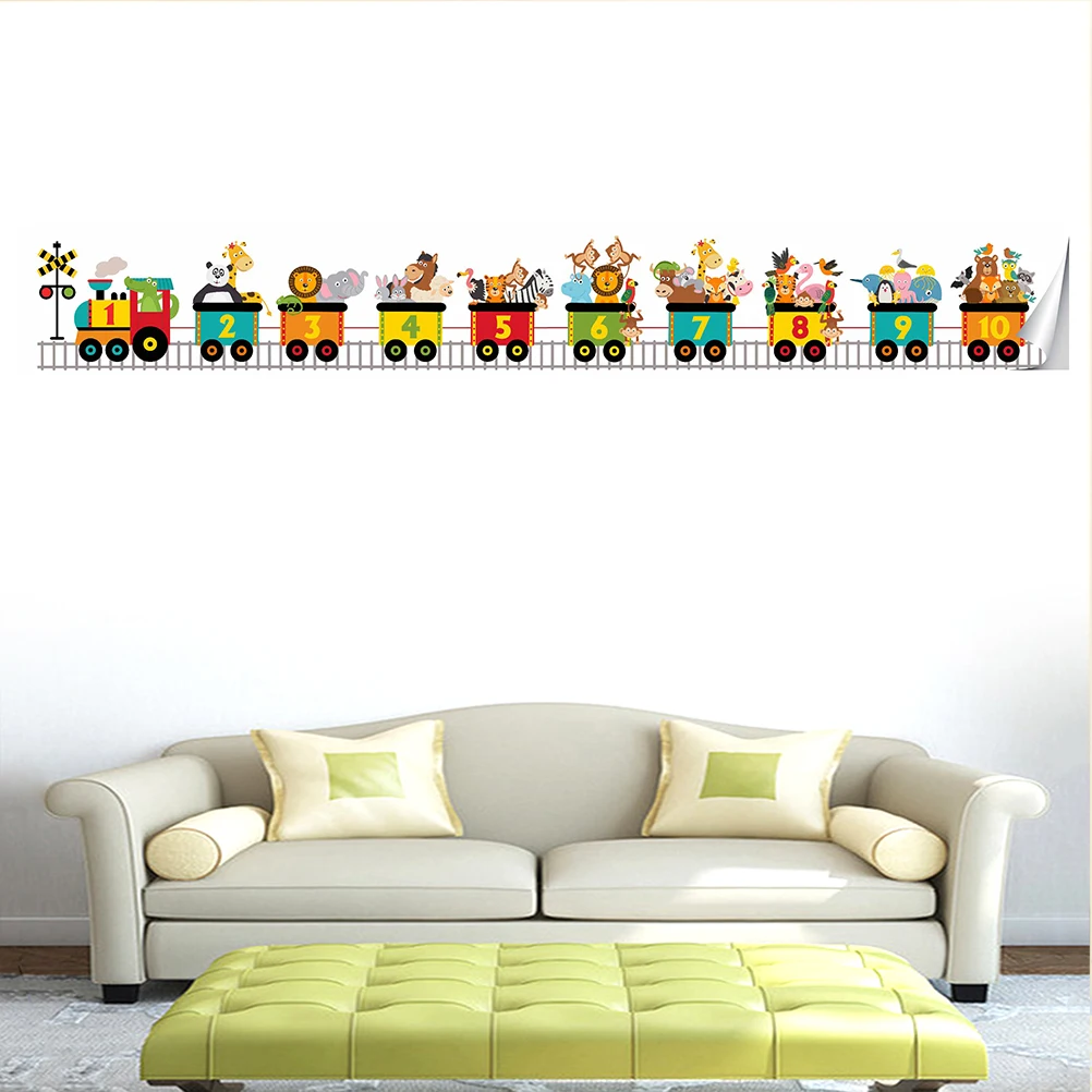 

Waterproof Wall PVC Cartoon Jungle Animal Kids Enlightenment Sticker Room Decals Self Adhesive Mural Bedroom Living Decor