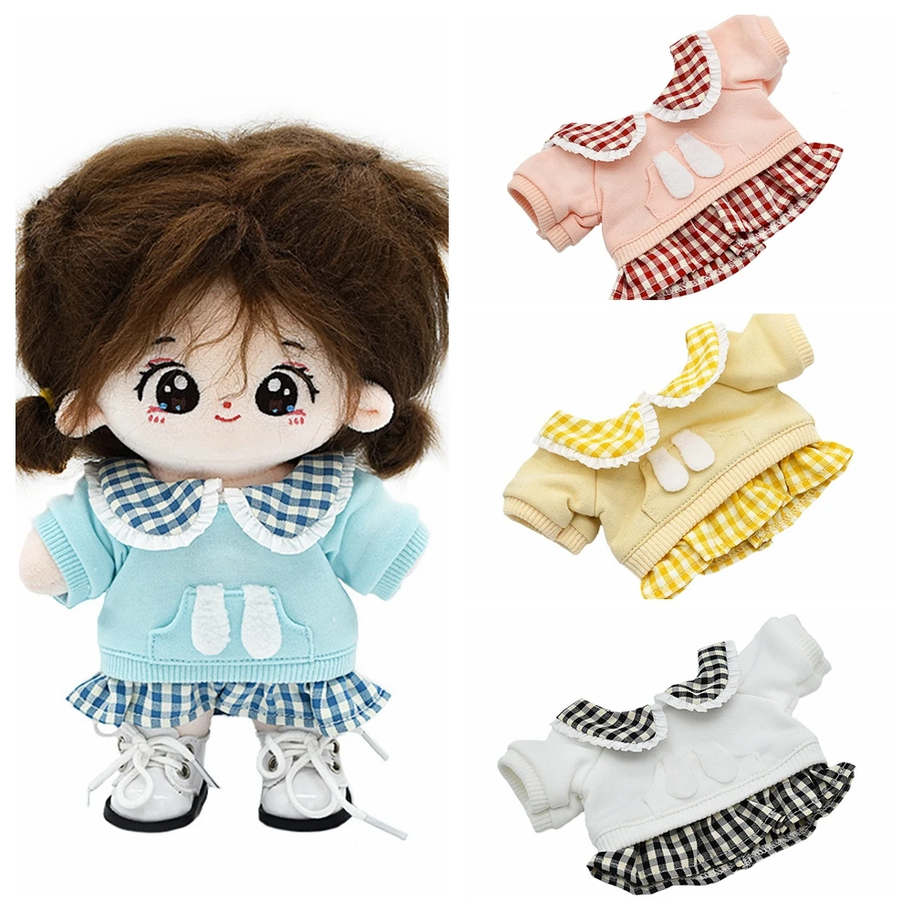 

Doll Lovely Princess Dresses Cute Plush Dolls Clothes Shirt Fashion Dresses Skirt For 20cm EXO Idol Dolls Accessories