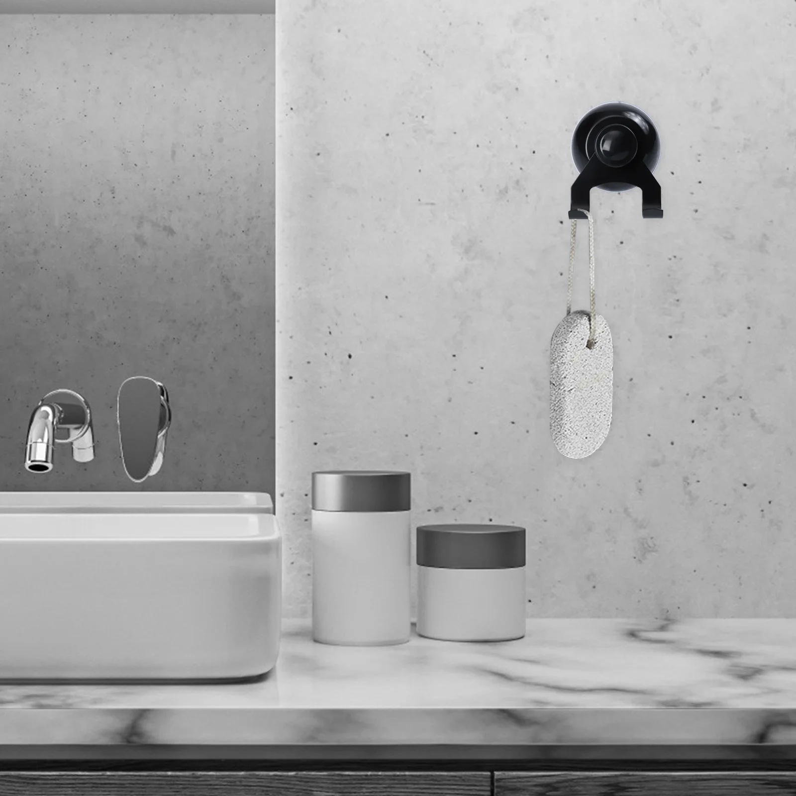 

Stainless Steel Suction Hook Vacuum Bathroom Hanger Multi-Functional Key Bag Organizer for Smooth Wall Surface No Trace Storage