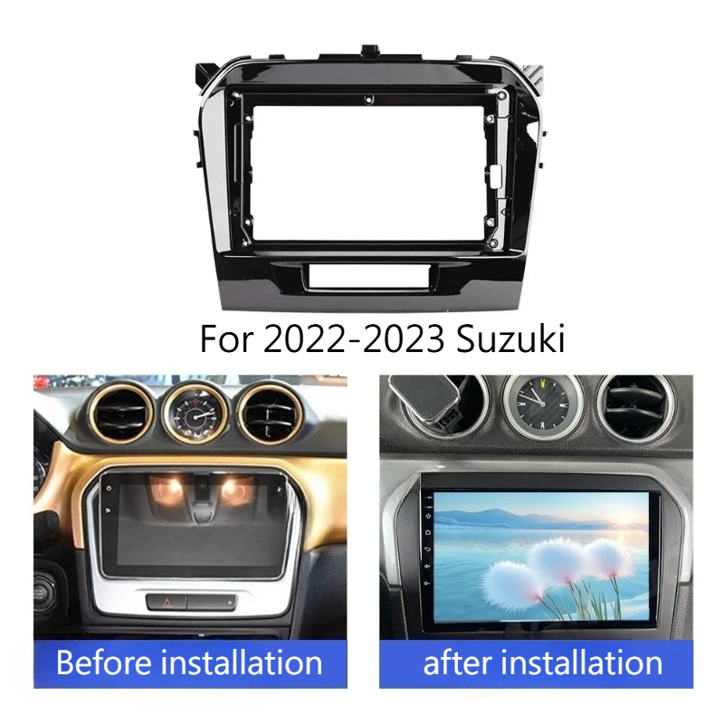 

For 2022-2023 Suzuki VITARA 9INCH Android frame Kit panel 2Din Car Interior fascia Installation frame of car dashboard
