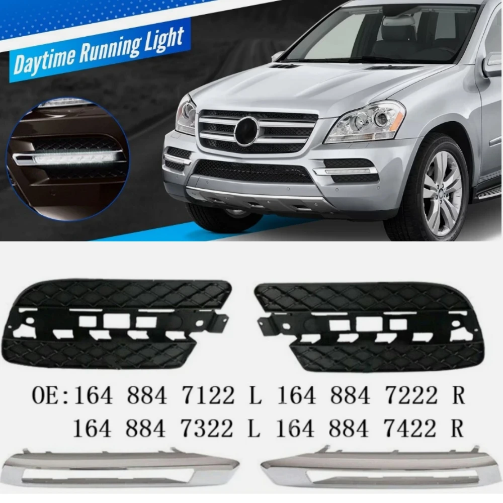 

Front Bumper Cover Grille Trim A1648847122 A1648847222 A1648847322 A1648847422 For Mercedes Benz W164 X164 GL340 GL450 2010-2012