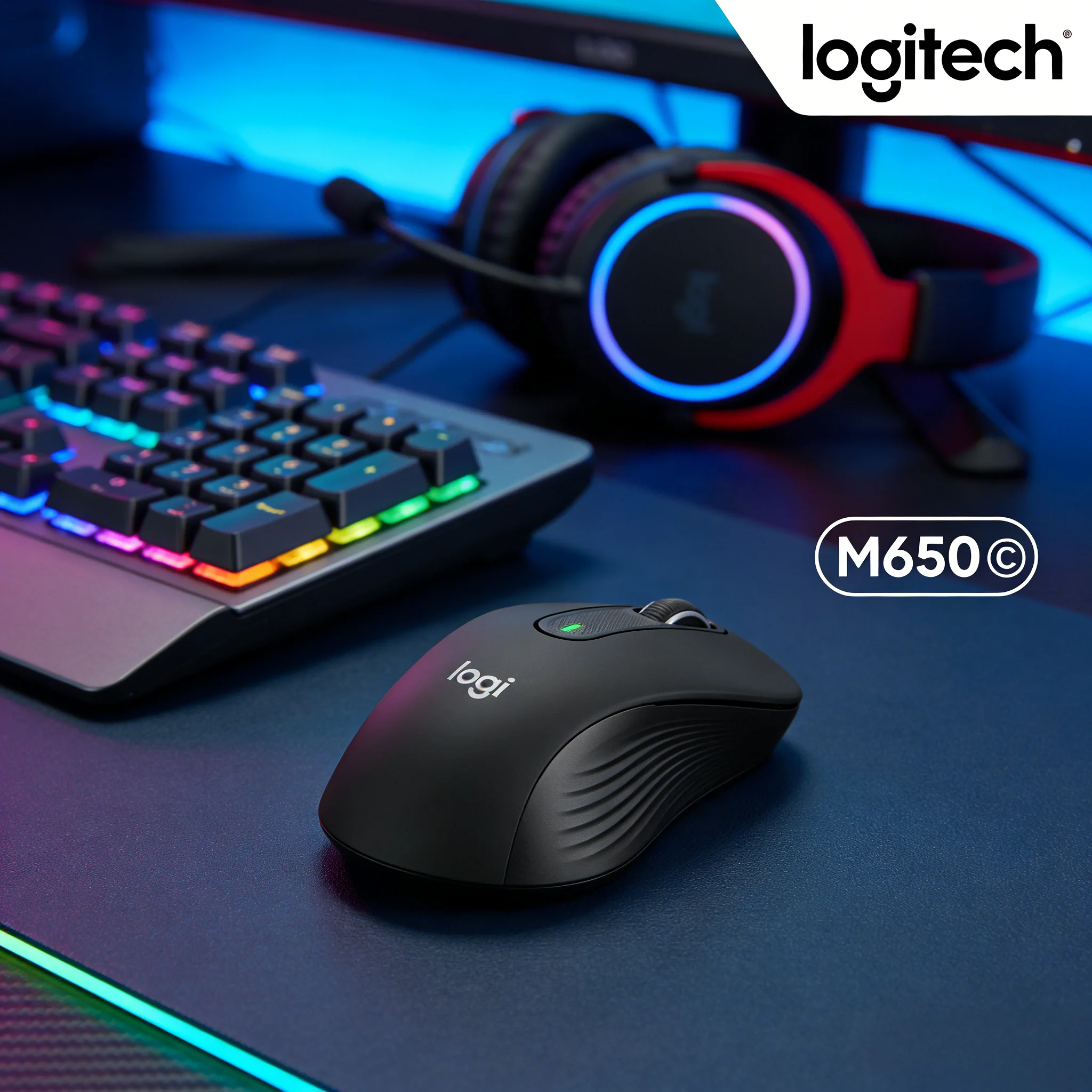 

M650 /M650L 2000DPI Tracking Mouse SmartWheel Fast Scroll Mobile Office Essential