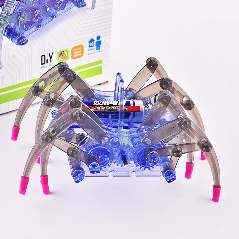 Spider Robot Mechanical Eight-legged Electric Crawling Primary and Secondary School Handmade Small Invention DIY