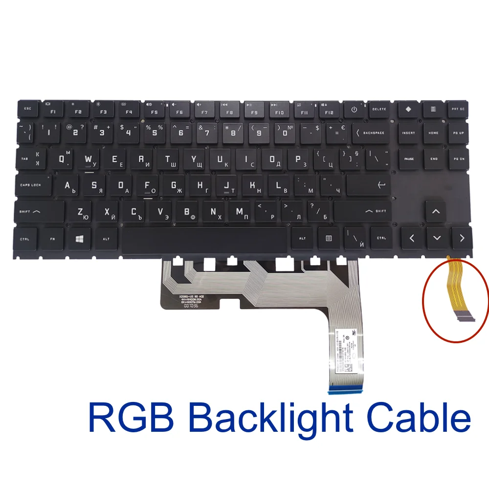 BG Bulgarian Turkish RGB Backlit Keyboard for HP OMEN 15-EK 15-EN 15-ek1016tx 15-ek1000 15-ek0018 Colorful Backlight L88072