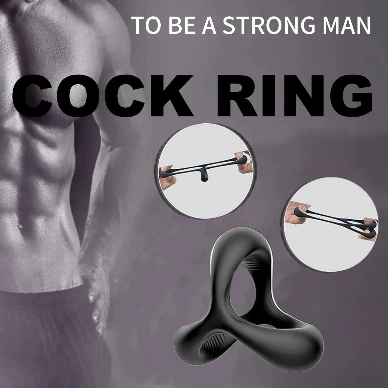 

Delayed Ejaculation Penis Ring Cock Ring for Men Chastity Cage Sex Toy for Couple Cockring Dick Enlarger Rings Men's Masturbator