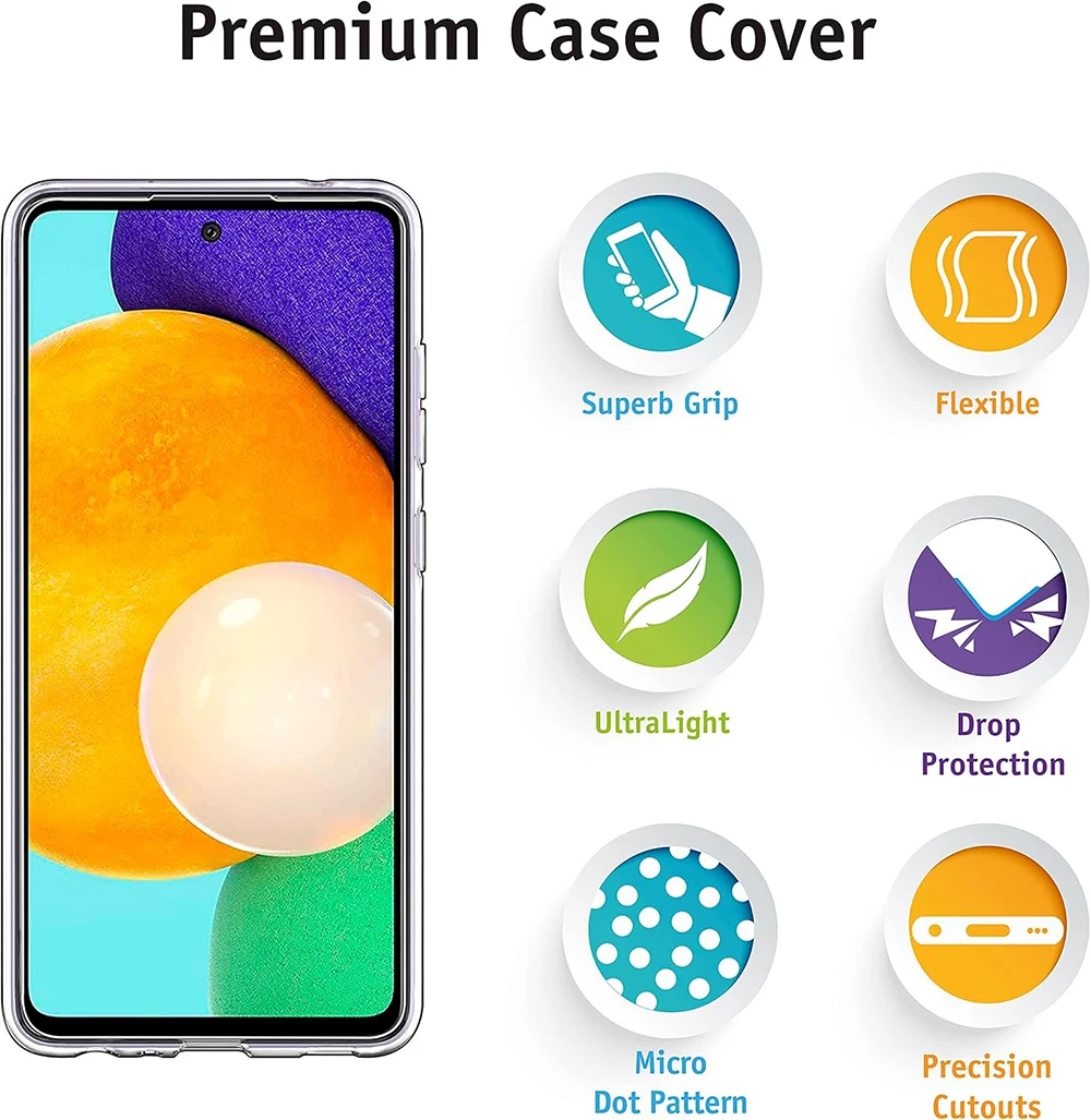 Full Camera Protection Silicone Ultra Thin Soft Case For Samsung Galaxy A53 A33 A23 A73 A13 4g 5g Clear Transparent Cover Shell