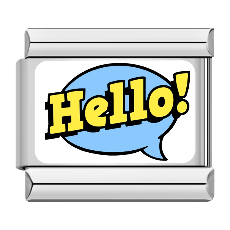 Bracelet à breloques italiennes en acier inoxydable coloré pour femme, lien de perles, bijoux à bricoler soi-même, amour reine, manucure, ajustement, 9mm, nouveau, 2024