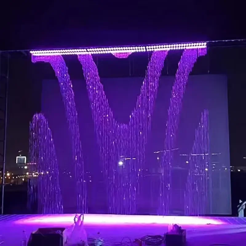 for Digital Water Curtain Machine Programmable LED Waterfall Wall Fountain Outdoor Garden Wedding Party Decoration Equipment