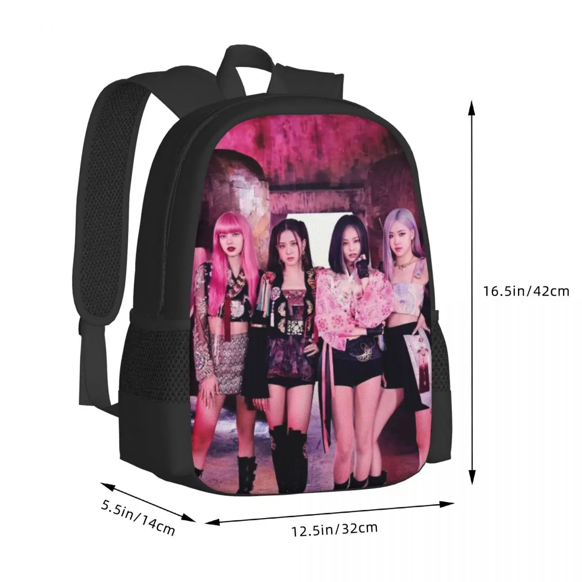 Kpop Jennie Black-Pink Travel Laptop Backpack, Business College School Computer Bag Gift for Men & Women