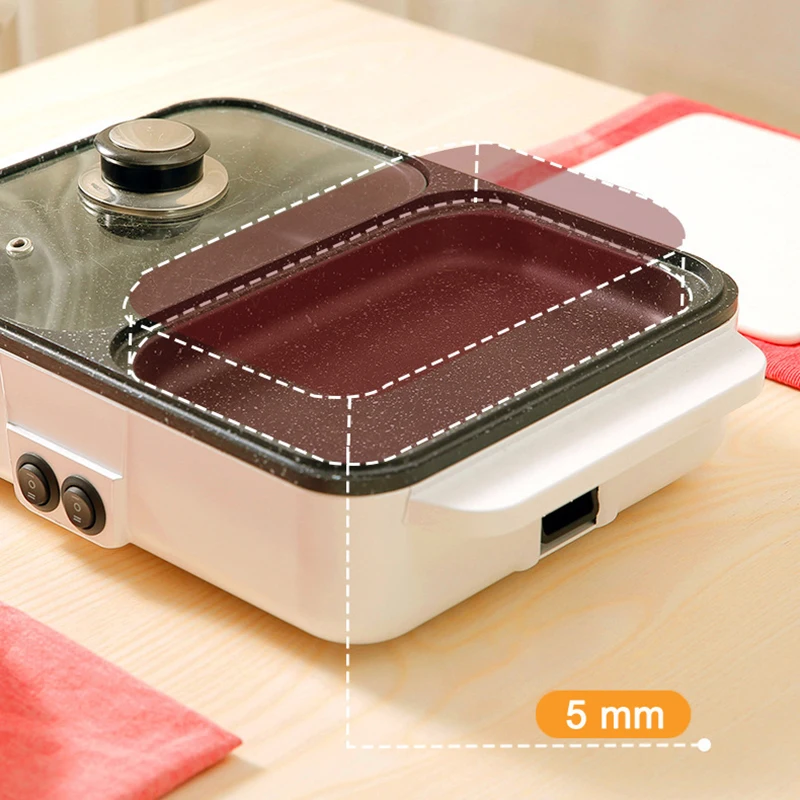 Multifunction Electric Cooker Hotpot Barbecue Grill Griddle Egg Omelette Frying Pan Stove Crepe Oven Pancake Pie Baking Roaster