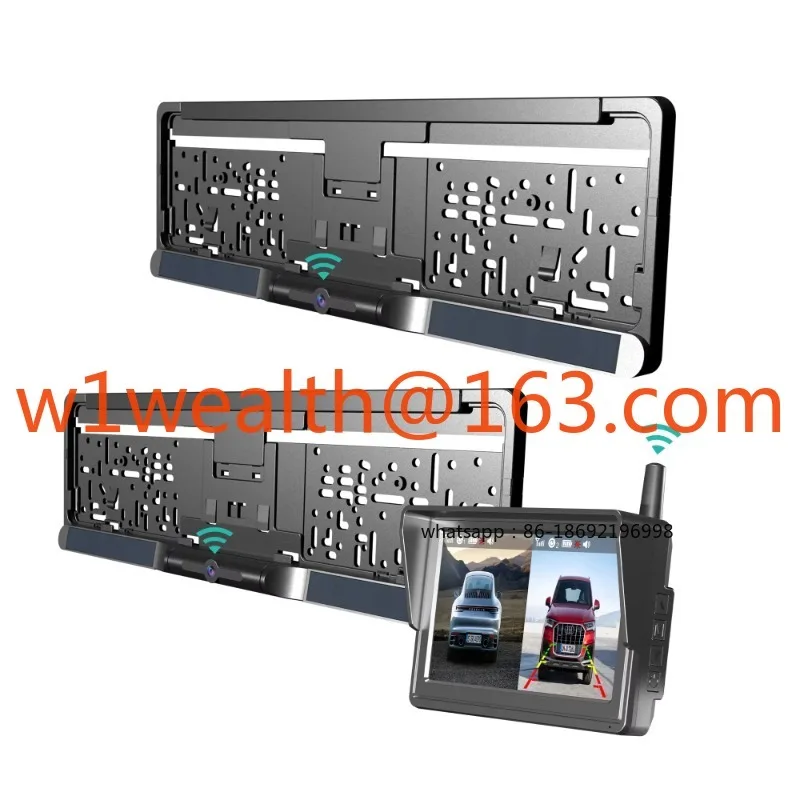 

Stretchable Car DIY 5-inch License Plate 2.4G Wireless Solar Car Rearview Wireless Reversing Camera