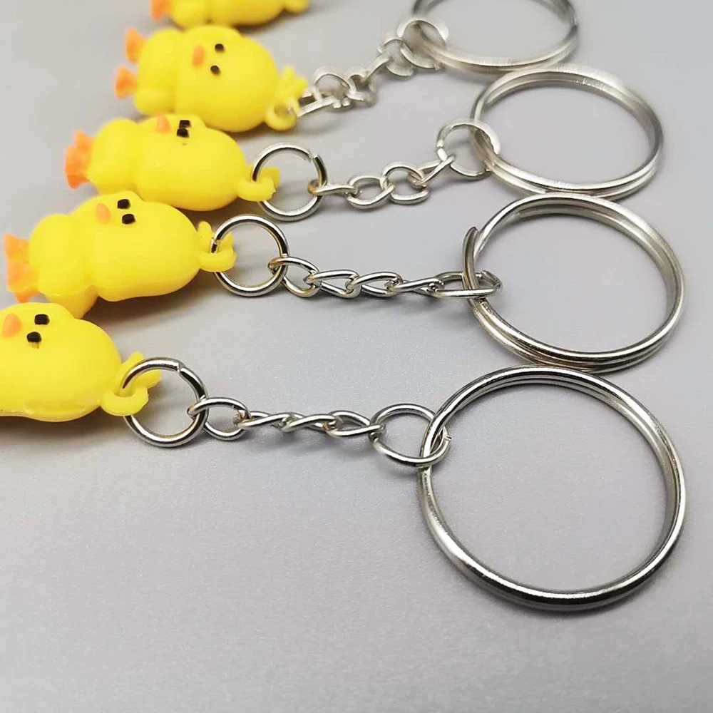 Mini Cartoon Little Duck Cute Keychain Key Chain Pendant Key Rings