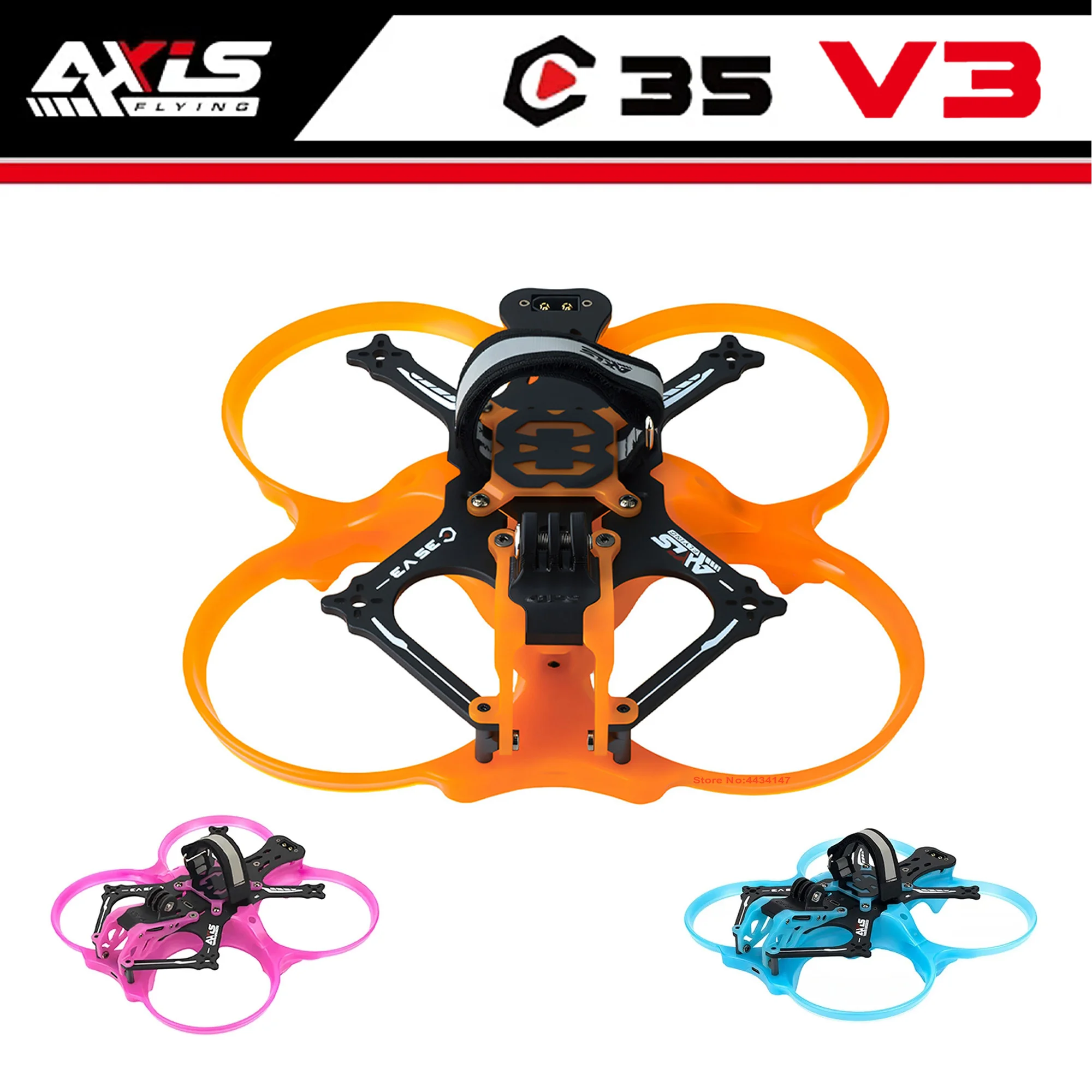 AxisFlying Cineon C35 V3 3.5Inch FPV Drone Frame Kit Cinewhoop Support DJI O3 for RC FPV Freestyle Racing Drone