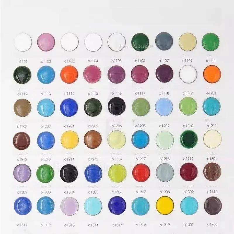 50g 12-color Set Opaque High-temperature Copper Tire Enamel Glaze Pigment DIY Jewelry/craft Art Supplies Creation Water Color