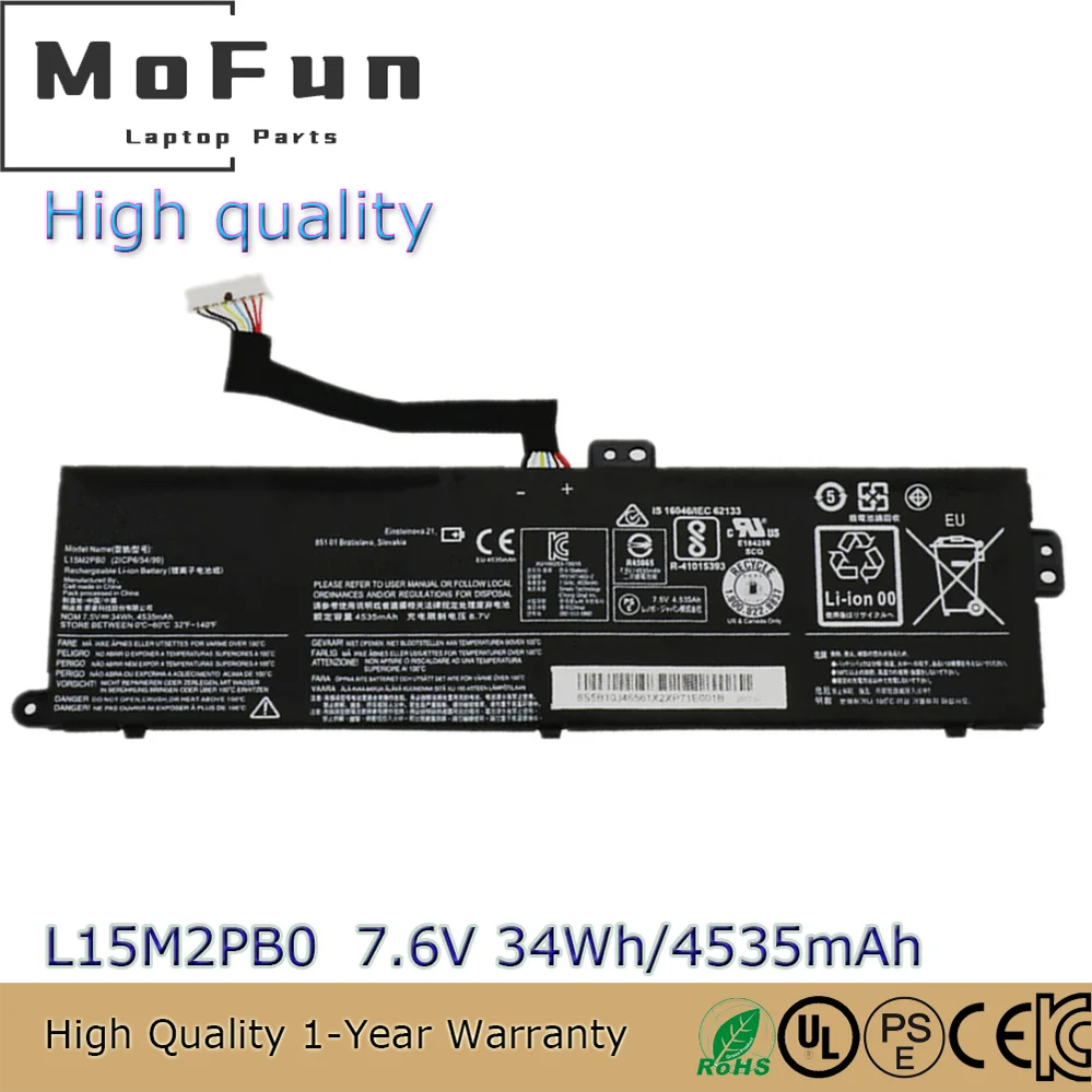 

High quality L15M2PB0 7.5V 34Wh 4535mAh Laptop Battery for Lenovo Chromebook 100S-11IBY Series 80QN 21CP6/55/90