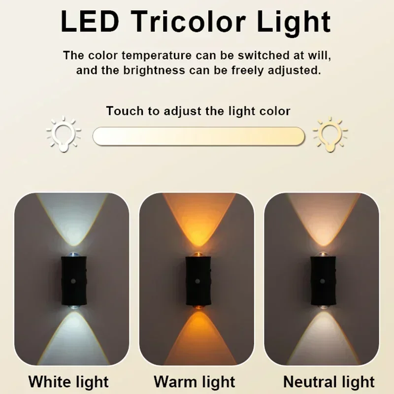 KFV LED Wall Light Stairs Rechargeable Night Light Sensor Light Wall Lamp Decorative Hall Way Pictures Light Indoor Wall Sconce