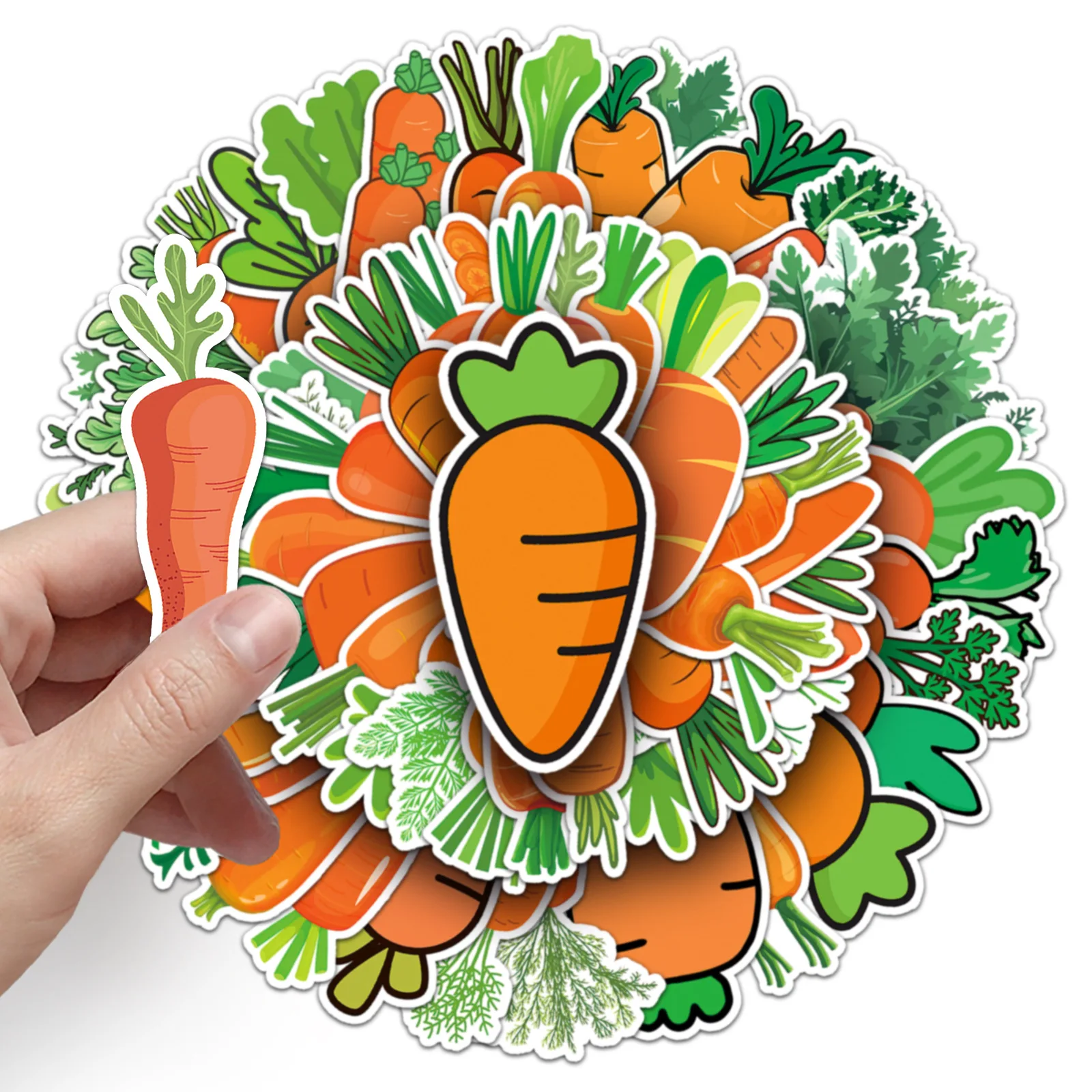 10/30/50PCS New Carrot Sticker Graffiti Cartoon iPad Computer Luggage Helmet Guitar Mobile Phone Car Wall Sticker Toy Decoration