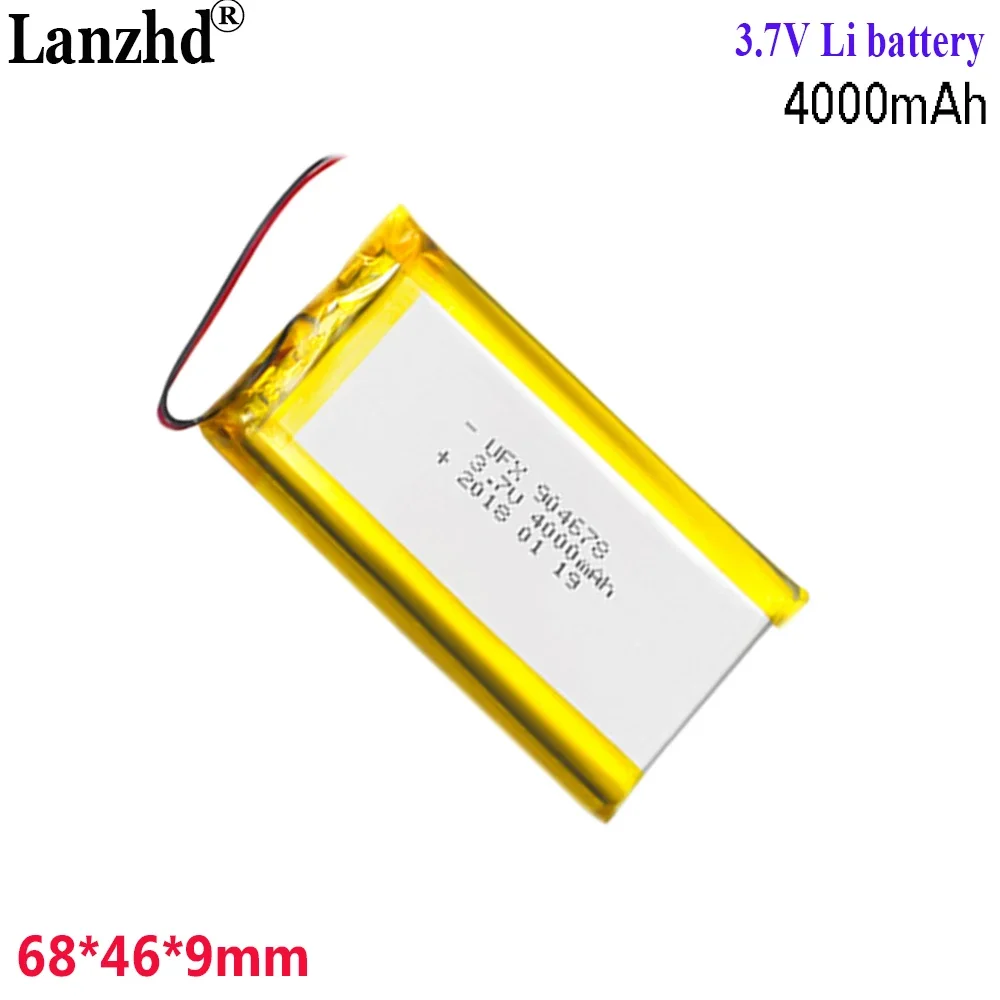 Li Polymer Battery para Bluetooth Speaker, Purificador de Ar, GPS Stick Light, Brinquedo Digital, 3.7V, 4000mAh