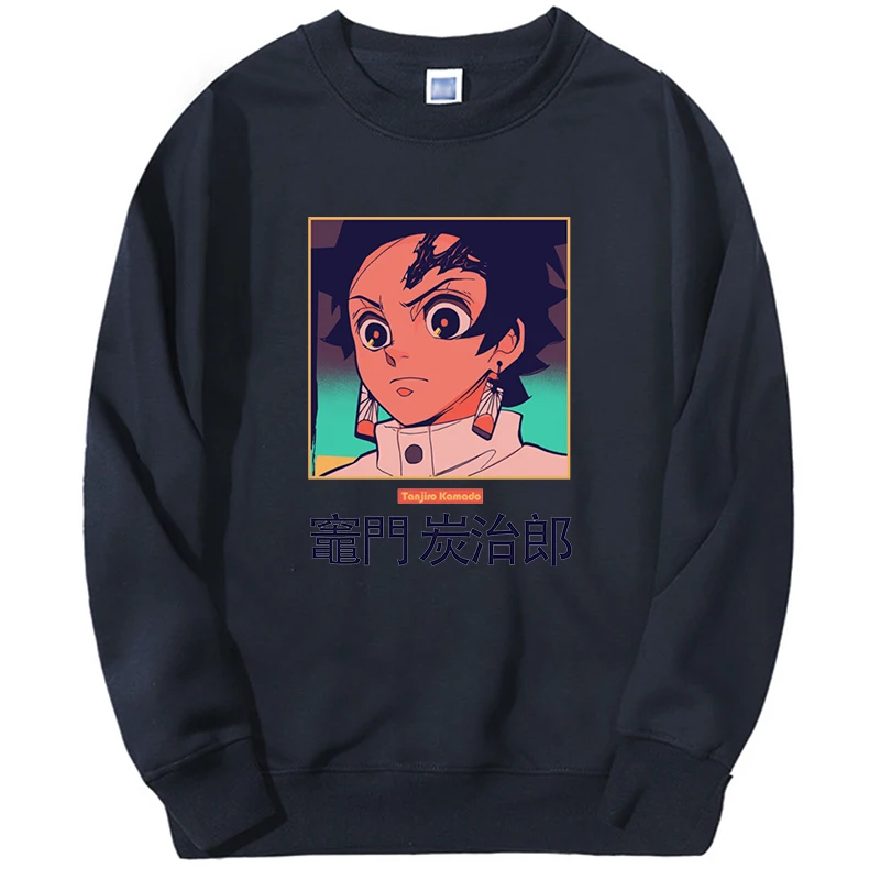 Demon Slayer hoodie Anime Pria Wanita, Tanjirou Manga Hot Anime Graphic Sweatshirt Hip Hop lengan panjang Fashion Harajuku Streetwear