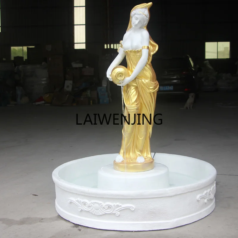 

HLZ figure sculpture home bar carrying tank flowing water fountain pool creative ornament