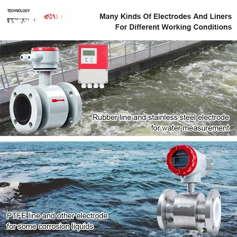 

Горячие продажи Holykell RS485 RTU Интегрированный расходомер магнитного типа, электромагнитный расходомер, цена