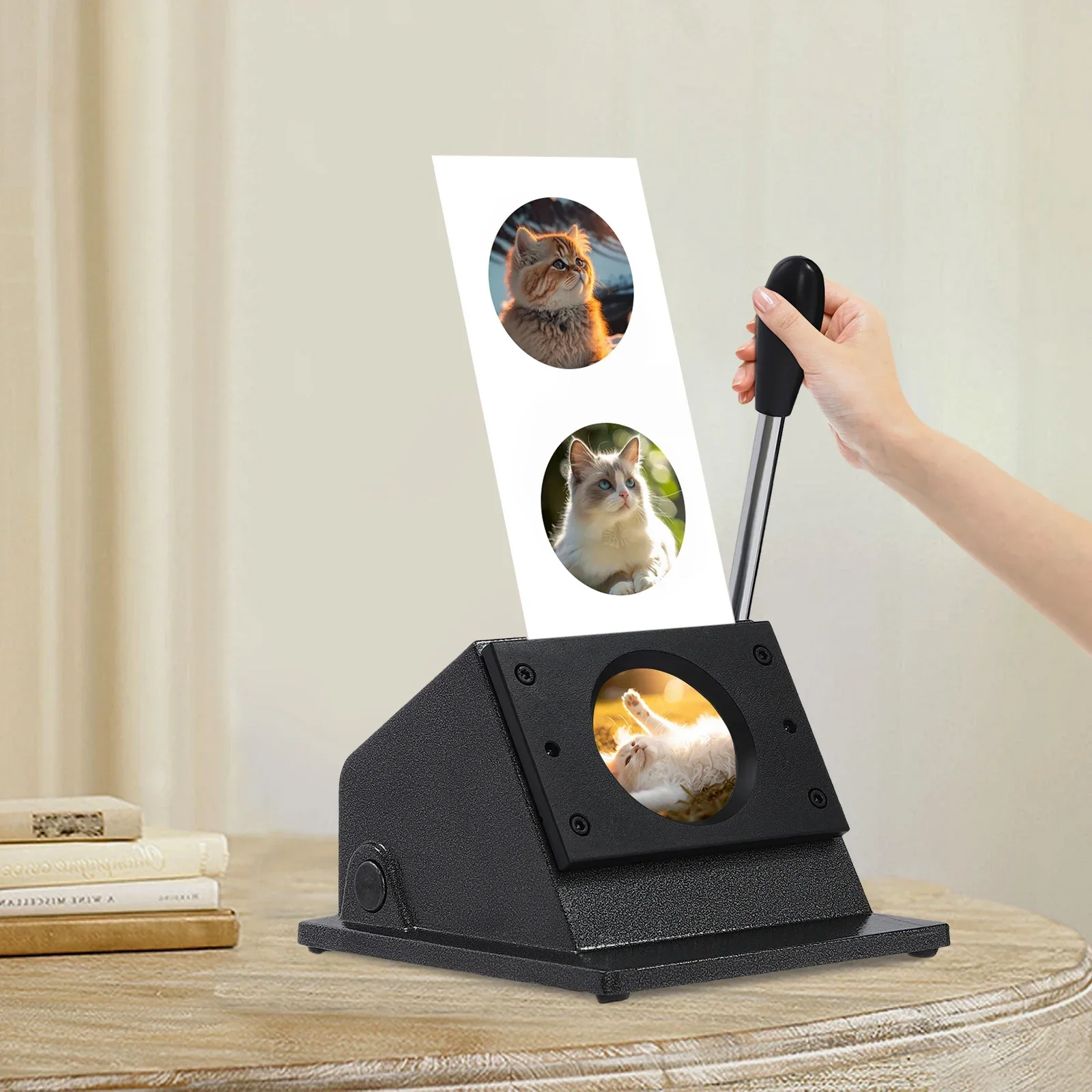 آلة ضغط الأزرار مقاس 58 مم، صانع شارات الأزرار المستديرة، القاطع، مجموعة ختم الشارة، صانع أزرار الدبوس للاستخدام بنفسك #1