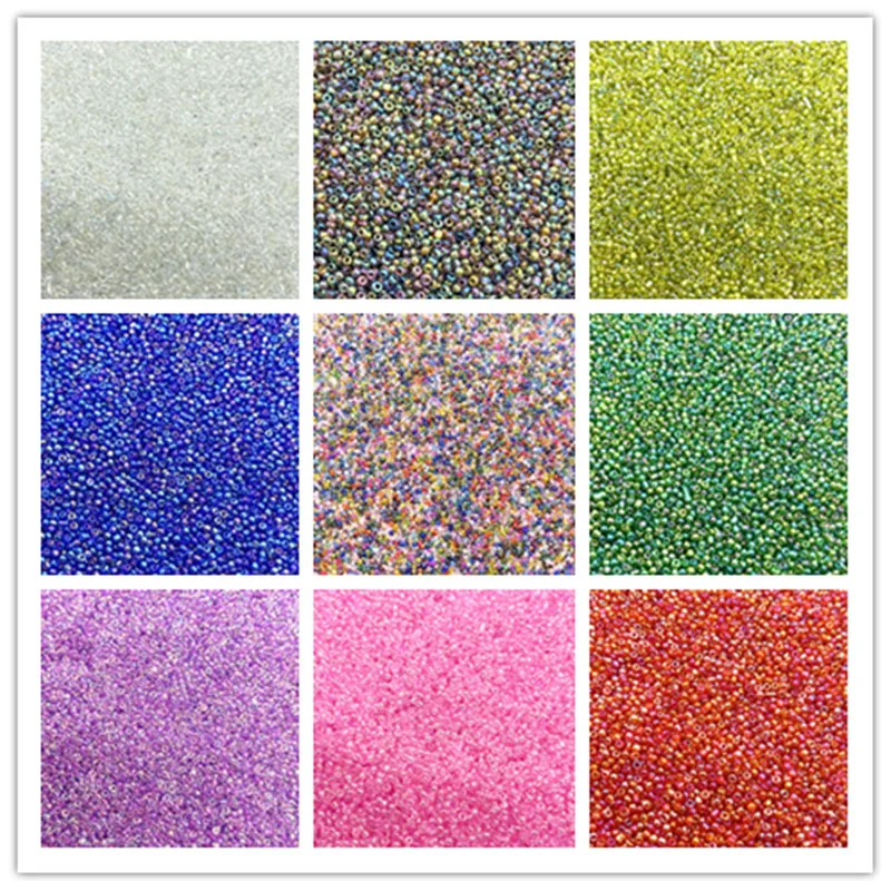 15g/lot 2mm Colourful Series Charm Czech Glass Seed Beads DIY Bracelet Beads for Jewelry Making Accessories