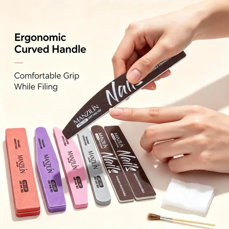 Professional Double-sided Nail File Block 100/180Grit Sponge Nail Polish Buffing Sanding Buffer Strip Polishing Pedicure