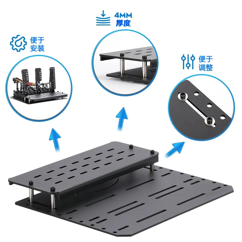 Mini Racing Game Pedal Set Pressure Weighing Sensing Hydraulic Lever Throttle Brake Pedals for Improved Gaming Experience