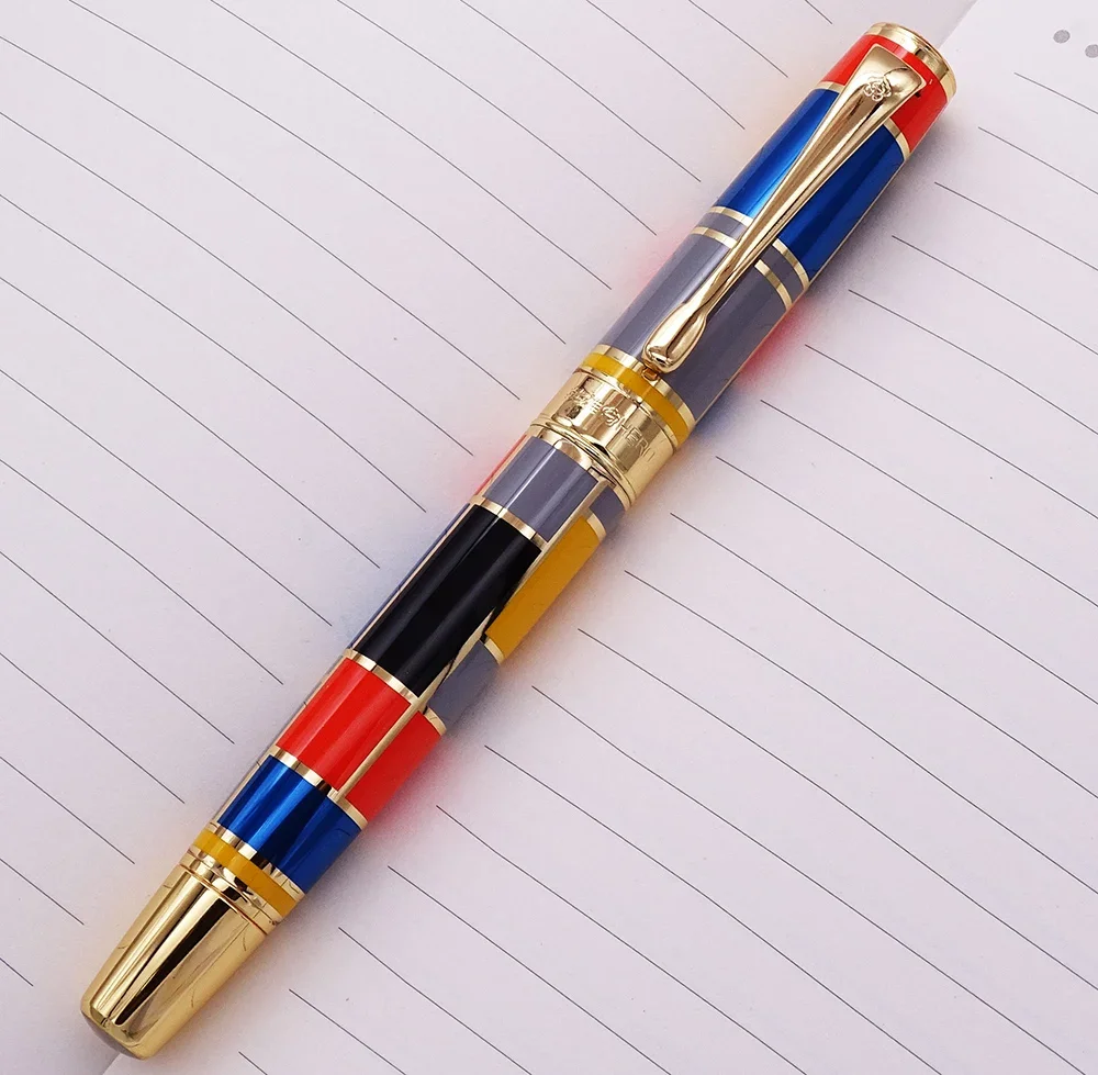 Hero 767 Fountain Pen with Golden Trim  Fashion Colored  Ink Pen Iridium Medium Nib Great for Gift Graduate Business Office
