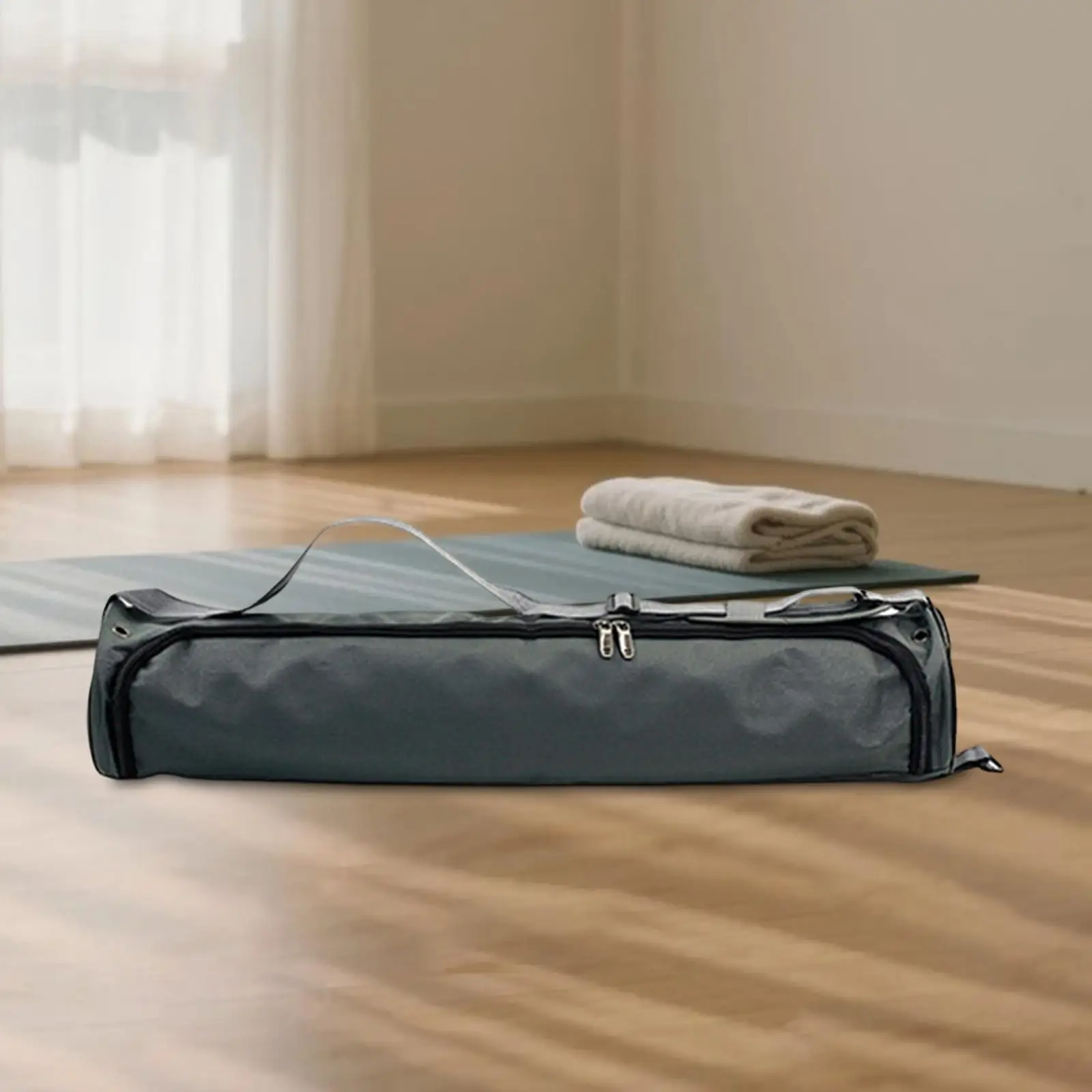 

Yoga Mat Bag Oxford Cloth Zipper Carrier Exercise Tote Sports Gym Bag with Adjustable Strap for Women Travel