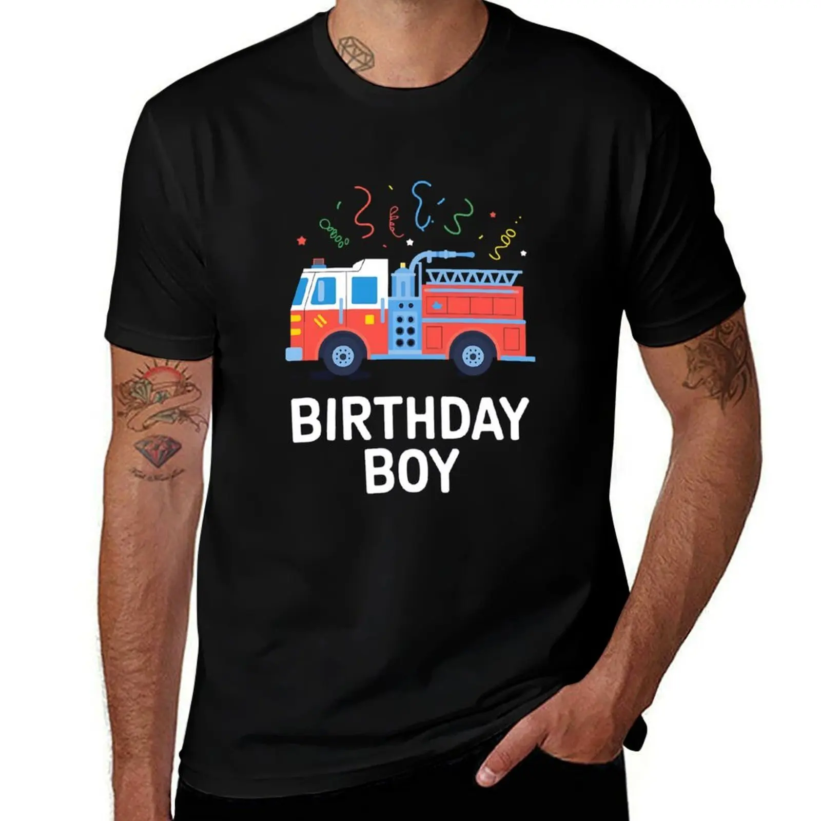 

Birthday Boy Firefighter Theme Birthday Boy Fireman Party T-Shirt anime stuff anime anime tshirt shirts graphic tee men