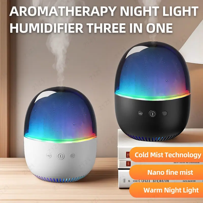 Egg Shaped Belt Rainbow Light Humidification Aromatherapy Machine USB Ultrasonic Atomization Aromatherapy Machine