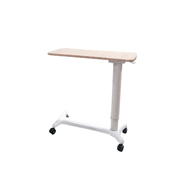 طاولة سرير طبية قابلة للتعديل فوق السرير مع عجلات للاستخدام المنزلي والمستشفى مصنوعة من المعدن المتين #1