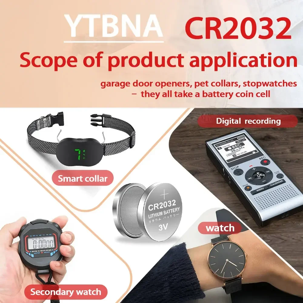 بطارية ليثيوم بزر 3 فولت CR2032 للساعة ، آلة حاسبة ، سيارة ، ريموت ، DL2032 ، ECR2032 ، BR2032 ، pr2032 ، CR ، أصلي