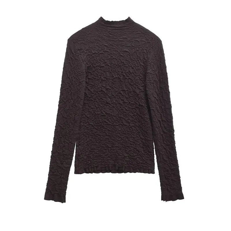 

Women's Knitted Long Sve round Ne Top 2024 Autumn Winter New Arrival Versatile Simple Quali Commute Sle Regular Length