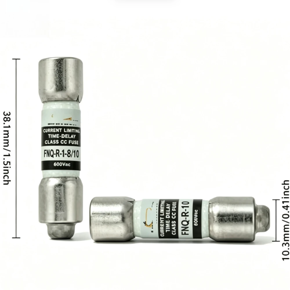 5/10pcs FNQ‑R‑1‑8/10 1.8A Time Delay Fuse Class CC OEM Replacement Cartridge Fuse