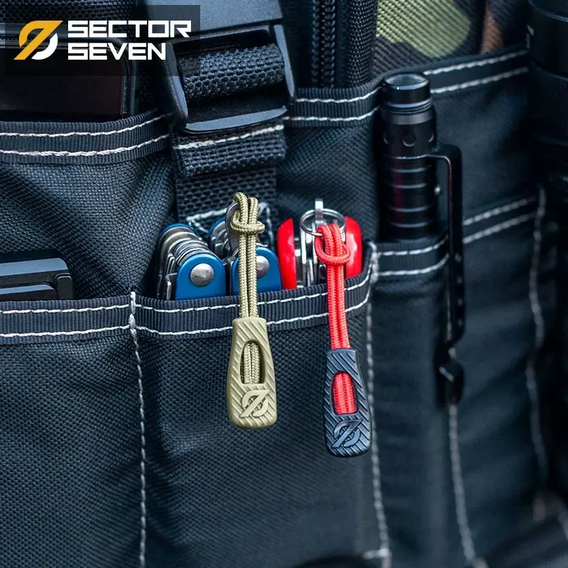 ​SECTOR SEVEN Non-Slip Quick Pull Handle - Keychain/Tool/Lanyard/Zipper Pull Extension Accessory​