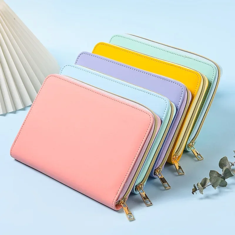 A5 Portable Zipper Notebook Cash Budget Envelope Wallet Envelopes Binder Note for Budgeting and Saving Money Only Cover