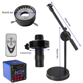 13MP 1080P HDMI VGA Digital Video Monocular Microscope Camera Zoom us Zoom 130X Zoom C-mount Lens for Phone Repair Soldering
